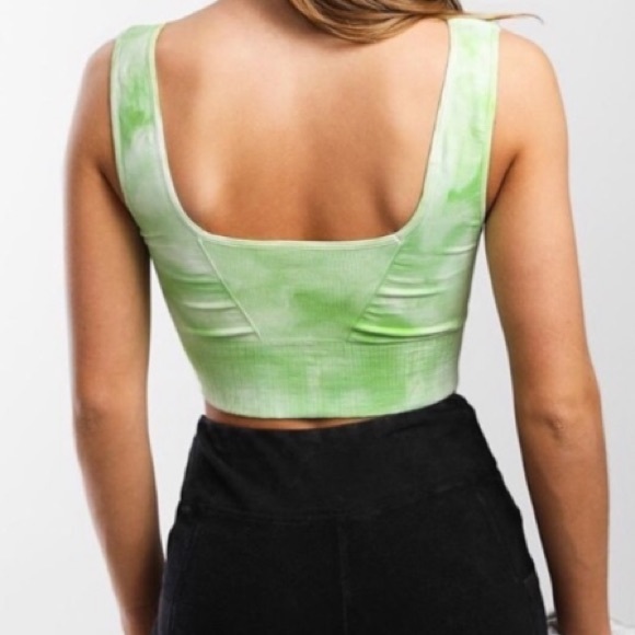 Free People Movement good karma Tie Dye Bra In Electric Pistachio Size XS/S - Picture 4 of 10